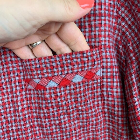 Pendleton Red Flannel Tunic Top - Size Large - Picture 3 of 7